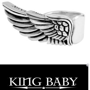 King Baby large wing ring SS .925. Purchased $625.  ALL OFFERS CONSIDERED *